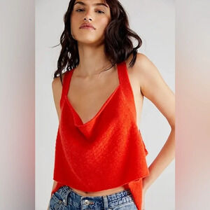 Free People Big Bow Cashmere Tank Sz :L